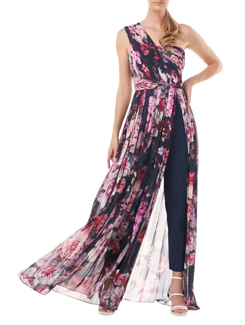 NEW Kay Unger Layla Walk-Through Gown in Midnight Sz 10 #LD582
